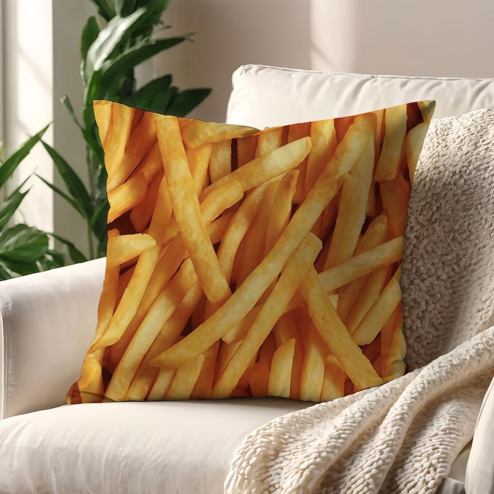 French food fries eggs cushion cover Decoration Room Shop Car Best Home Office Coffee Pillow Sofa Printing Nordic Simplicity Hit