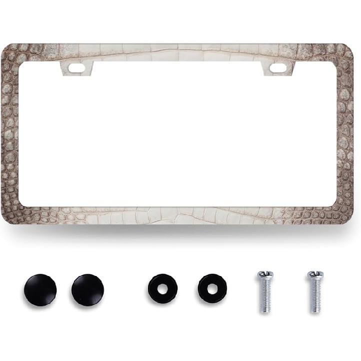 Hummingbird License Plate Frame Cherry Blossom Pink Flower License Plate Holder Colorful License Plate For Car Decoration Stainless Steel Bird Car