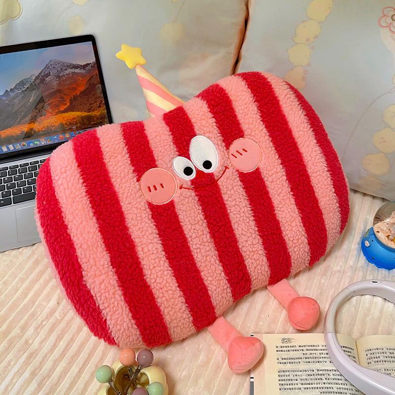 Foam Cartoon Memory Cushion Pillow With Plush Cover For Office Decor Car