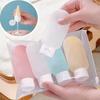 3pcs-Reusable Bottle Set, Soft Silicone Lotion Container, Extrusion Tube, Empty Bottle, Portable Travel Shampoo Bottle