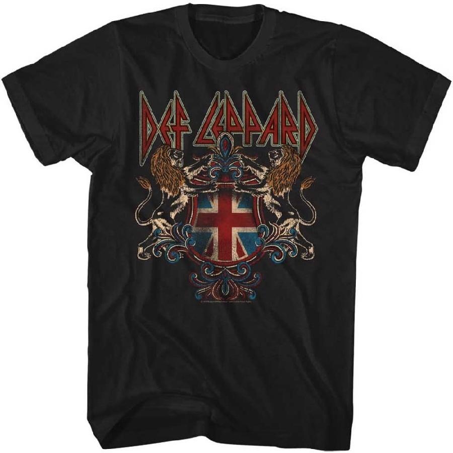 Def Leppard 80s Metal Band Rock N Roll Def Crest Adult T-Shirt Tee S