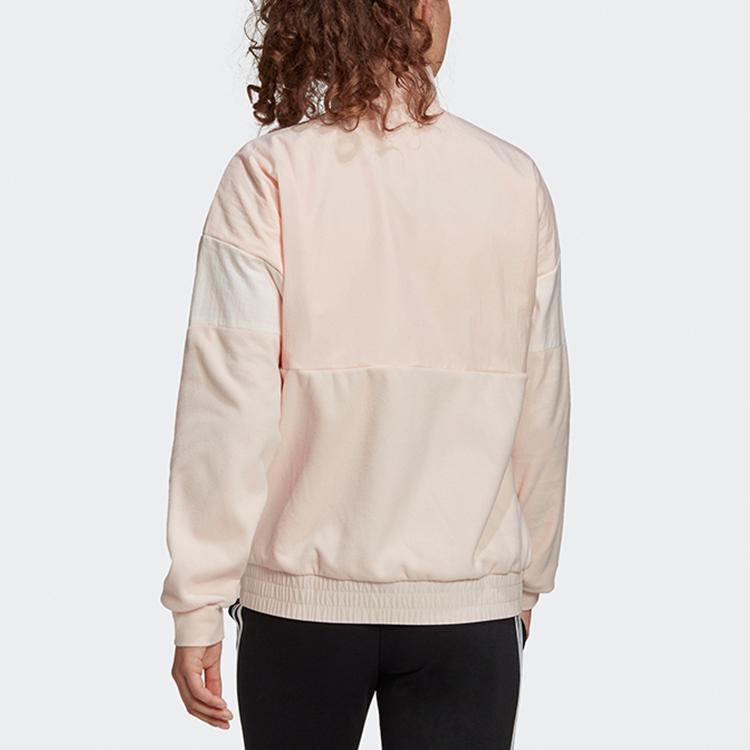 Adidas Womens Favorite Track Top Color Block Minimalist Long Sleeve Sports Jacket Women Jacket Pink GH6843
