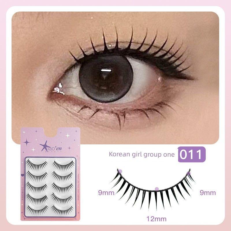 

Xiaoen Beauty Girl Group False Eyelashes 012 Korean Style Single Eyelid Lashes with Distinct Double Strands 011 Whole Strip 011 Girl Group Eyelashes