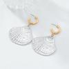 Pinkdudu Silver Plated Zinc Alloy Stud Earrings Simple Casual Shell Drop Earring Elegant Women's Jewelry PD2205