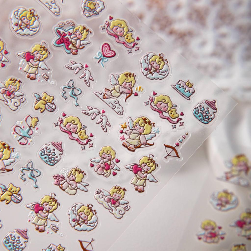 Cyansea Angel Embossed Nail and Phone Art Stickers