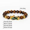 Feng Shui Black Obsidian Wealth Bracelets Men Color Changed Pi Xiu Bracelets Women 10mm Dragon Mantra Bead Bangle Lucky Jewelry