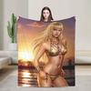 Super Soft Blanket Picnic Tekken Throw Blanket Flannel Bedspread For Couch Chair Aesthetic Sofa Bed Cover