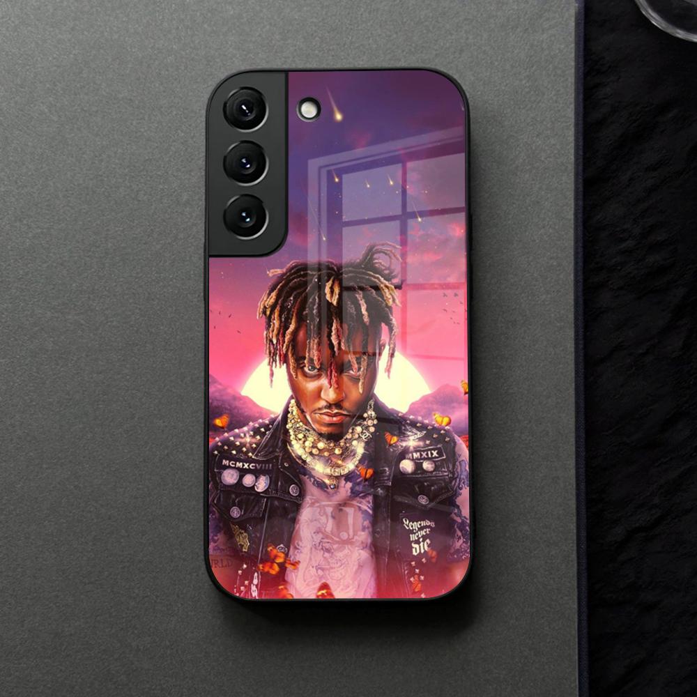 999 J-Juice W-WRLD Phone Case Glass For Samsung Galaxy S21 S25 S22 S20 S24 S23 Ultra Fe Plus A16 A34 A54 A24 Coque