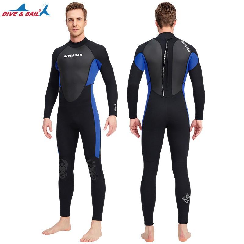 3mm Neoprene Wetsuit Men Women Thick Warm One Piece Snorkeling Surfing Swimming