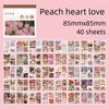 40 Stück DIY Scrapbooking Ästhetische Deko Sticker INS Journal Zubehör Neues Washi Papier Tagebuch Album