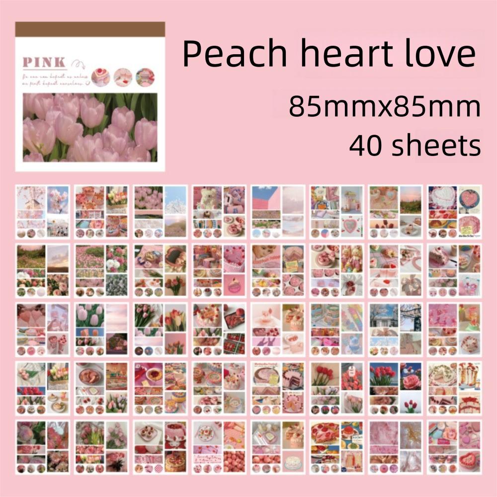 40 Stück DIY Scrapbooking Ästhetische Deko Sticker INS Journal Zubehör Neues Washi Papier Tagebuch Album