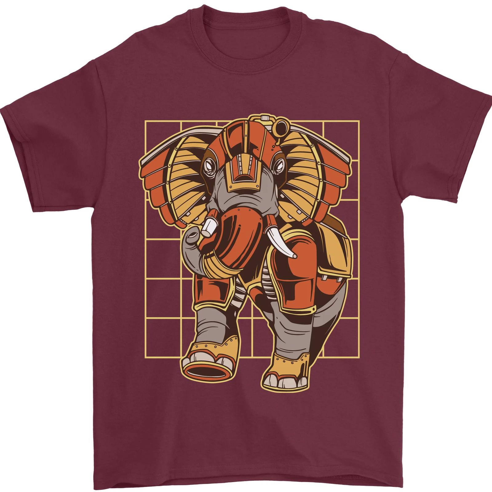 Steampunk Elephant Mens T-Shirt 100% Cotton S разноцветный