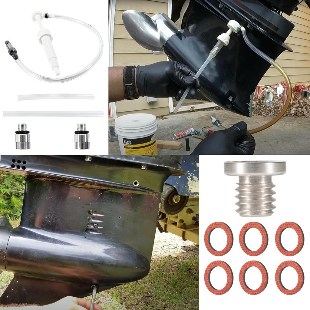 Bomba de Óleo da Engrenagem da Unidade Inferior e Kit de Parafuso de Dreno e Junta 18-2244 Adequado para Mercury/Mercruiser #1/ MR/R/Alpha/Alpha I Gen II
