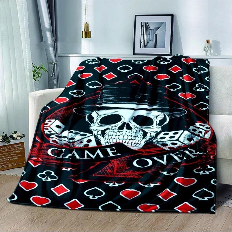 D Printed Skull Series Throw Blanket  Perfect for Sofa Bed Travel or as a Birthday Gift for Kids