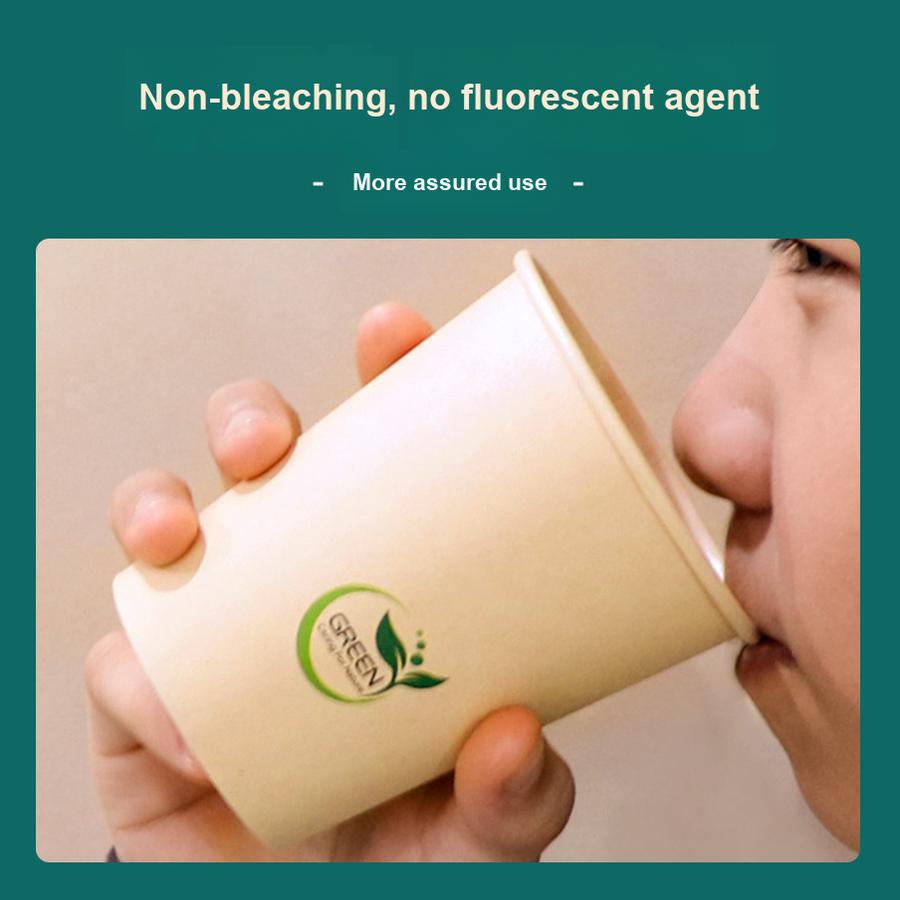 Disposable Bamboo Fiber Paper Cup Thickened Office Coffee Water Cup Tea Bamboo Milk Tea Cup