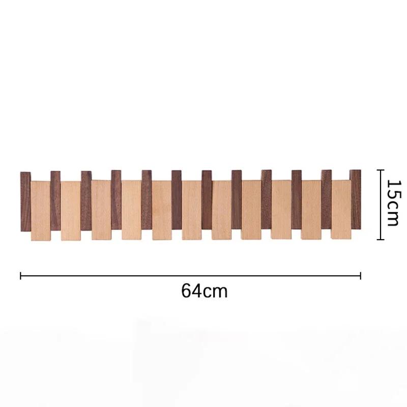 Beech Wooden Clothes Hangers Wall Mounted Organizer Clothes Hangers Piano Cap Hat Hanging Organizers Multipurpose Clothing Rack