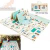 Foldable Crawling Carpet Kids Game Activity Rug Folding Blanket Educational Toys Baby Play Mat Waterproof XPE Soft Floor Playmat 1.5m by 2m by 1cm