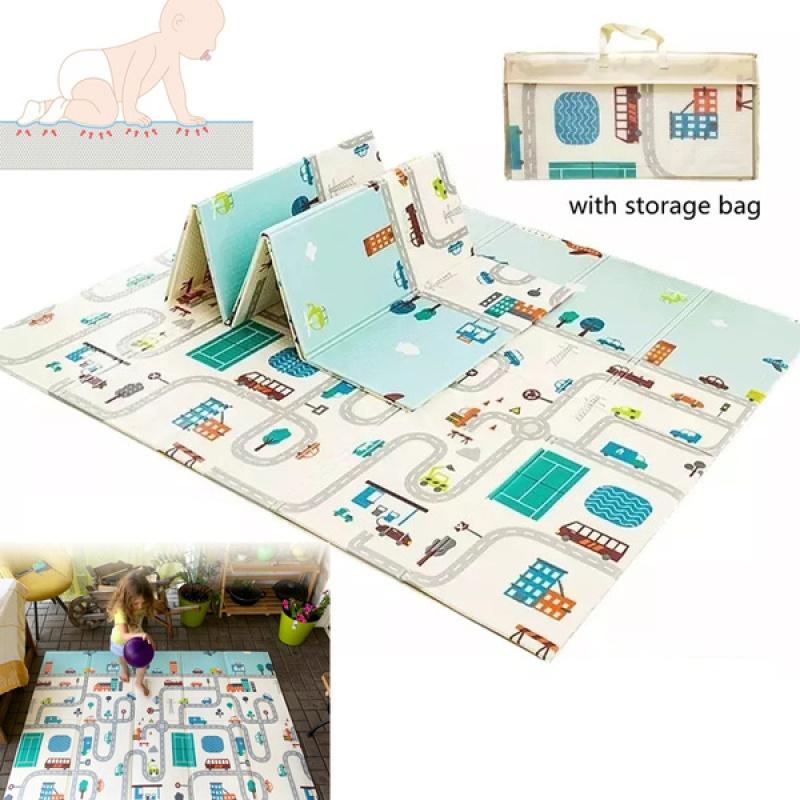 

Складной коврик для ползания, детский игровой коврик, складное одеяло, развивающие игрушки, детский игровой коврик, водонепроницаемый мягкий напольный игровой коврик из XPE размером 1,5 м на 2 м на 1 см 59 *78