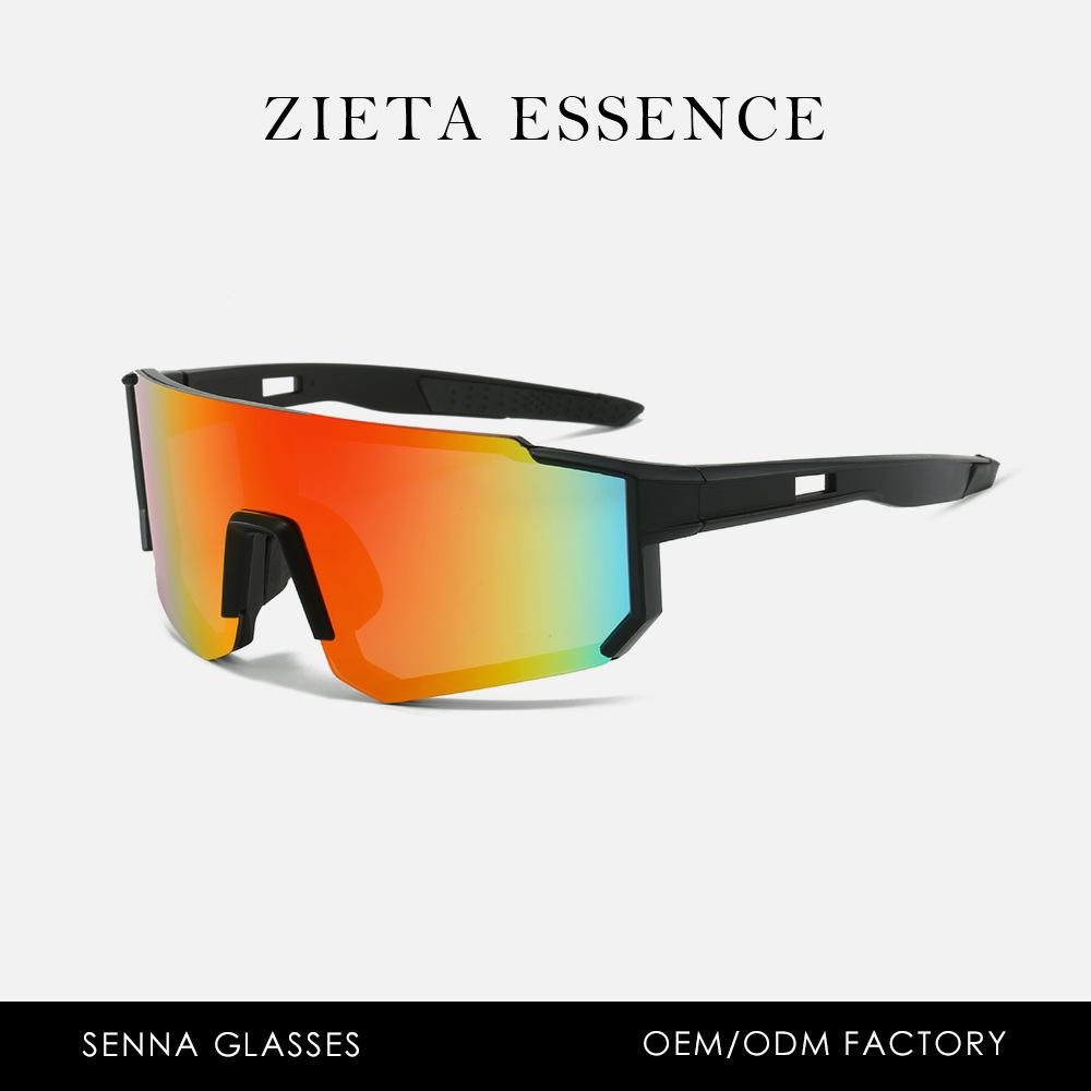 Outdoor Riding Half-Frame One-Piece Colorful Sunglasses Windproof Neutral Punk Mountaineering Sunglasses For Men And Women