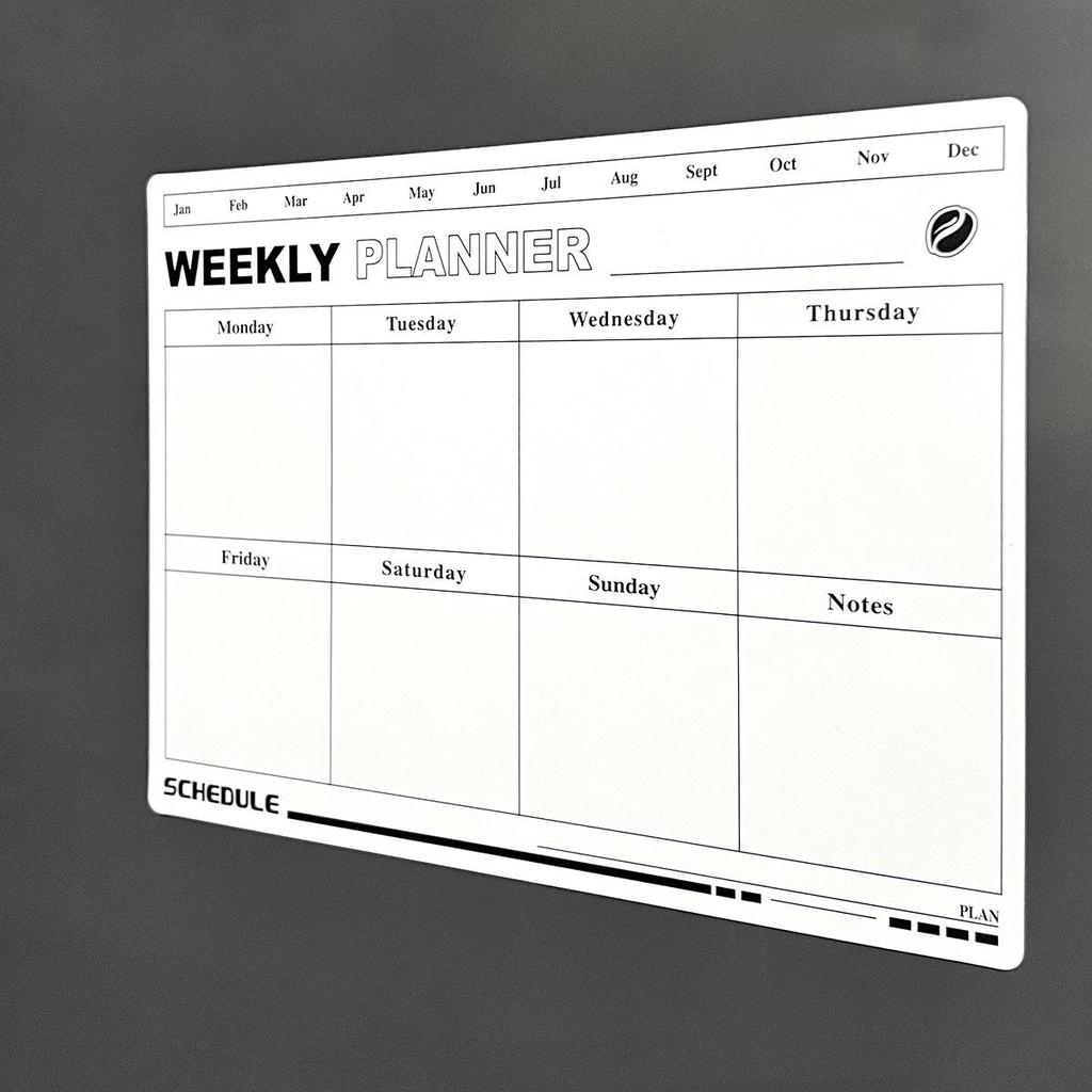 Children's Calendar Magnetic Refrigerator Magnets & Whiteboard Planner Stickers