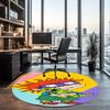 Rugrats Printed Round Rug Carpet Chair Rug Area Rug Entryway Doormats,for Office Chair Living Room Bedroom Kitchen Room.