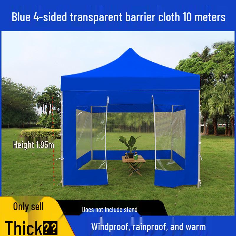 Transparent Tent Side Panel: Windproof & Waterproof Outdoor Canopy Enclosure with Thick Fabric and Durable Edging