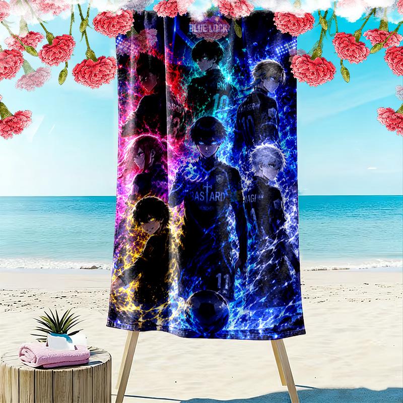 Bluelock Print Beach Towel, Large Soft Quick Dry Towel for Beach Camping Swimming