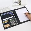 A4 Padfolio Man PU Padfolio File Folder Portfolio Business Document Holder Metal Clipboard Pad Document Organizer Holder Office