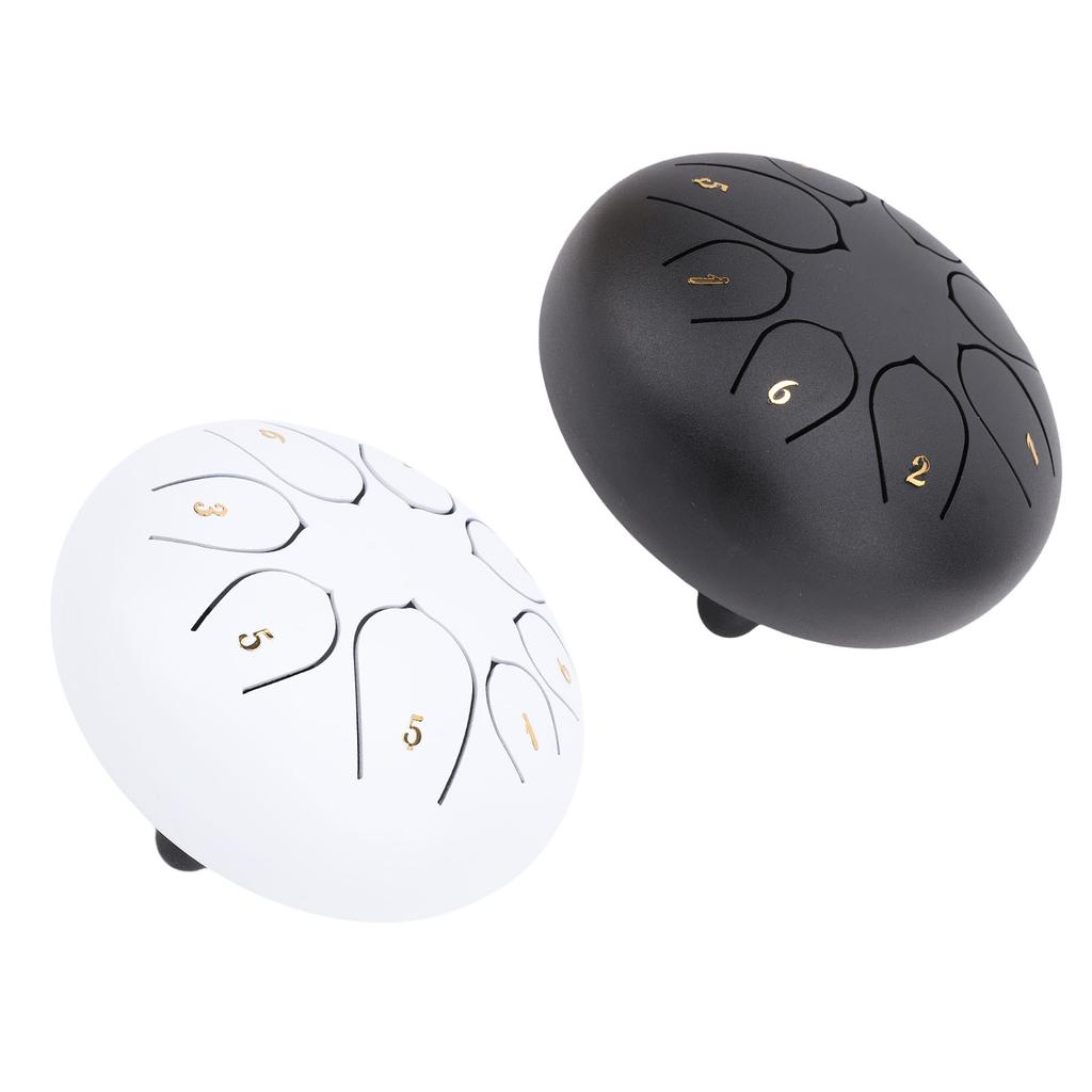 6 Zoll 8 Noten Zungentrommel C-Ton Angenehmer Klang Edelstahl Musikalisches Schlaginstrument für Mu