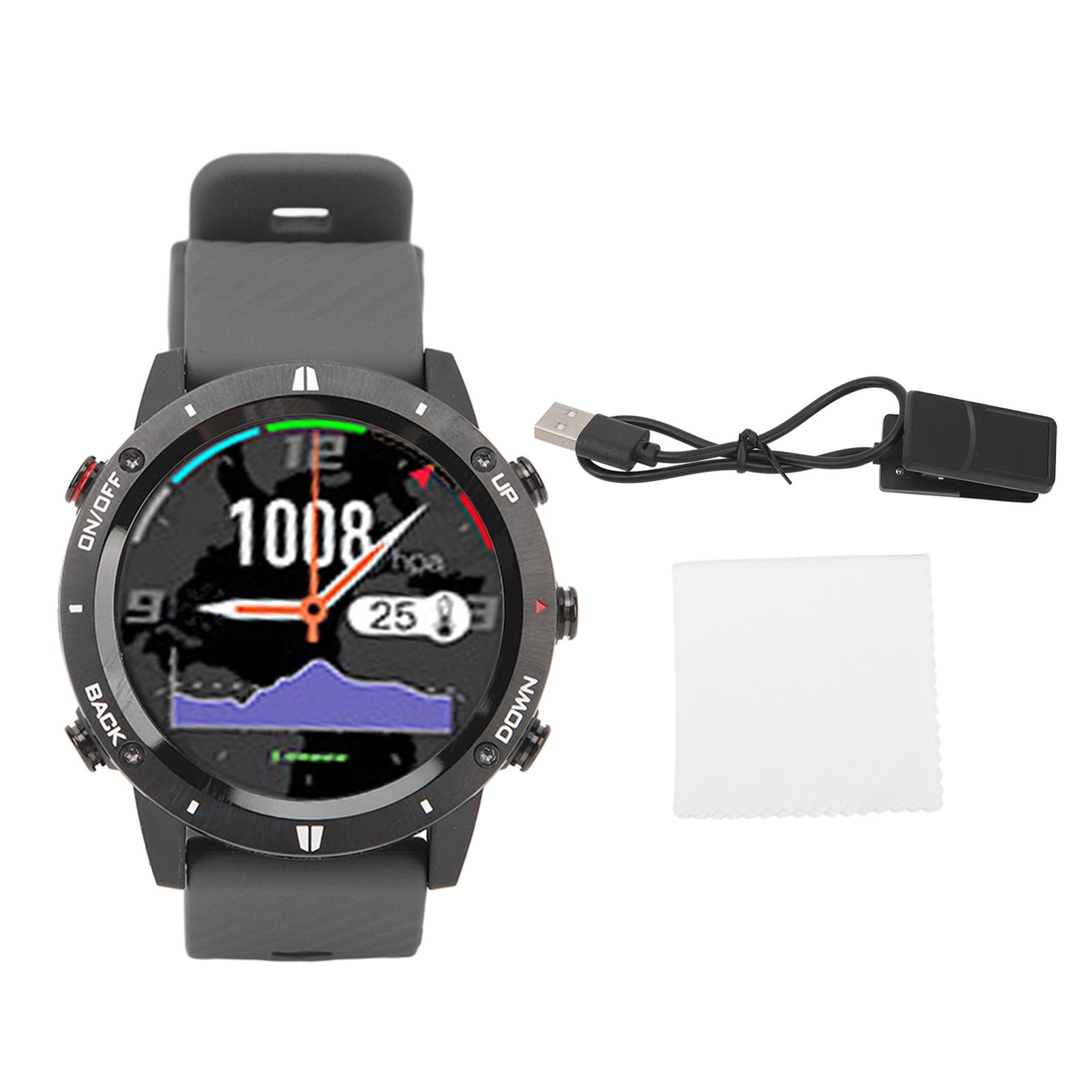 Smart Sports Watch Sleep Monitoring 400mAh Sports Data Analysis Waterproof 1.28 In GPS BDS Fitness Watch for Men Women