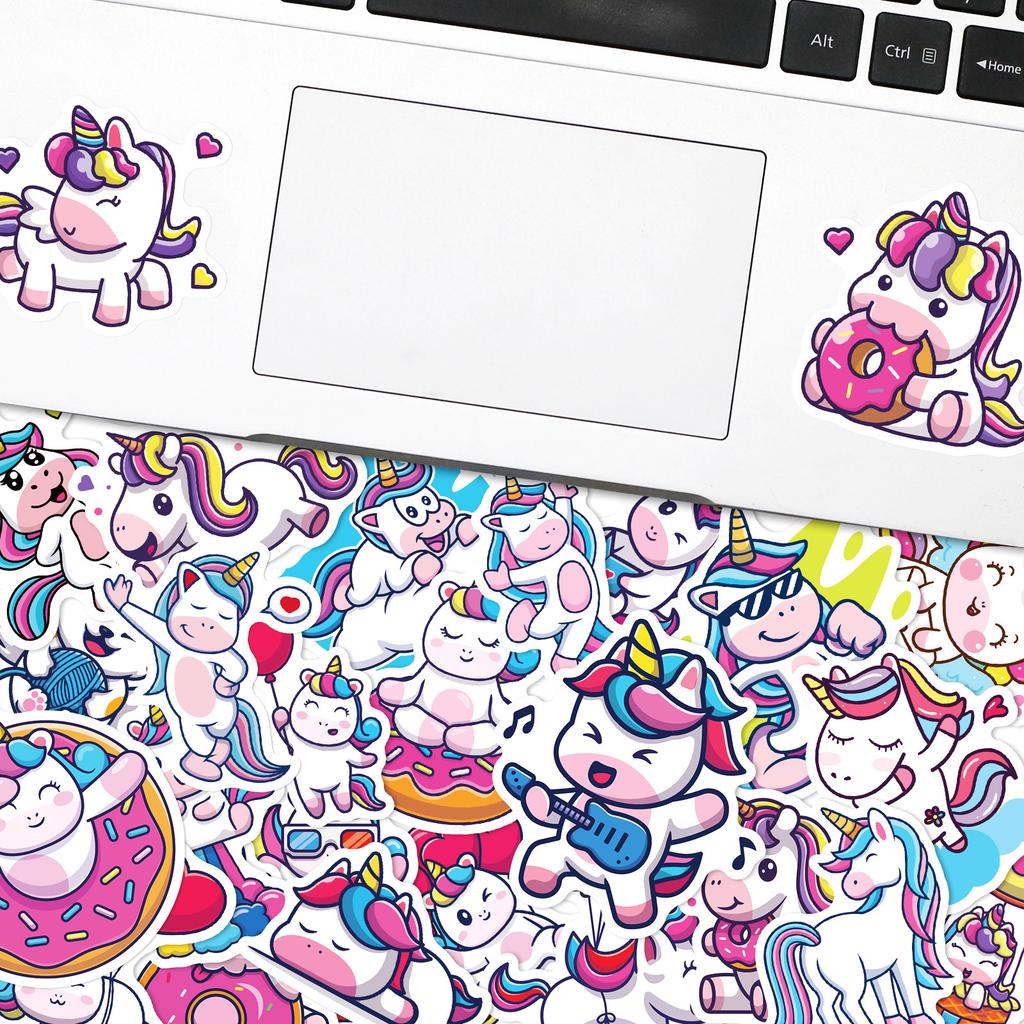 50 Unicorn Kids Stickers Ebaydiy Unicorn Star Love Children'S Room Stickers