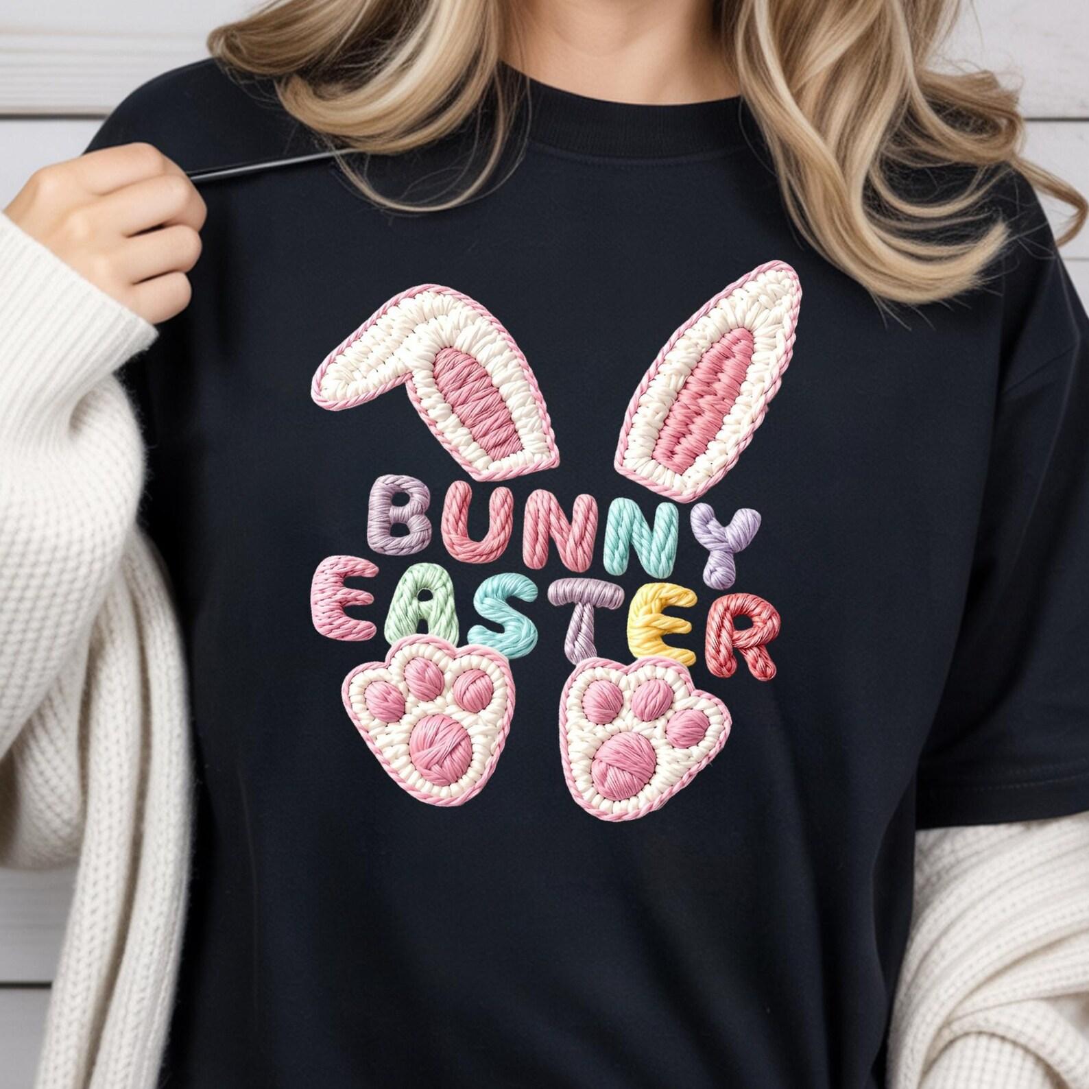 Retro Bunny Easter Shirt, Retro Easter Shirt, Love Easter Shirt, Cute Bunny Easter Day Gift, Love Graphic Tee, DTF Printed Shirt 110