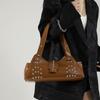 New Retro Rivet Tote Bag Fashionable and Personalized Shoulder Underarm Bag For Women Trend Large Capacity Purse and Handbags AVE