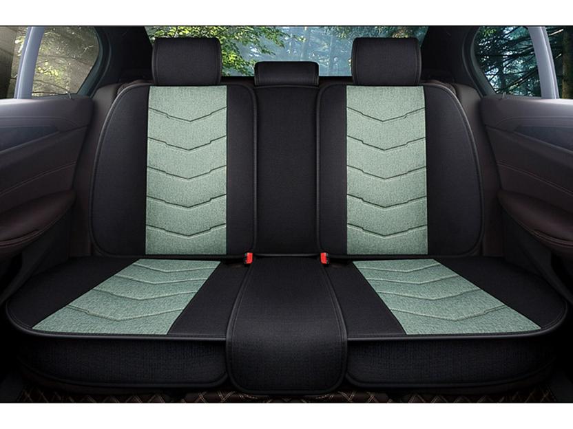 Full Coverage Linen Cartoon Panda Car Seat Cushion - Universal Fit, 2020