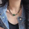 Vintage High Quality Dark Night Black Artificial Tahitian Black Pearl Collarbone Chain Fragrance Agate Necklace Premium