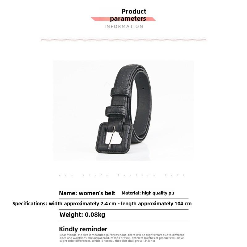Mary Women's belt fashion decorative belt women's stone pattern buckle belt women's
