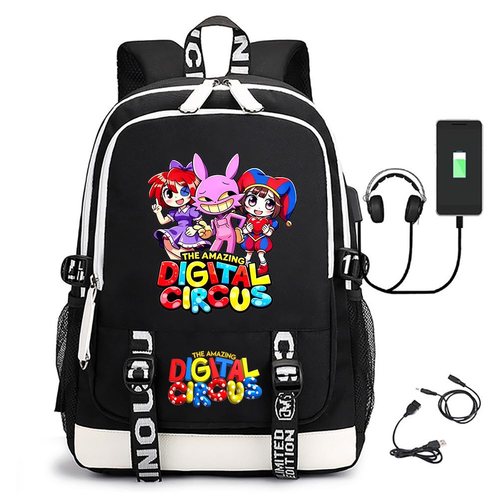 Movie Magic Digital Circus Digitalcircus Backpack Outdoor Men S And Women S Leisure School Bag one size