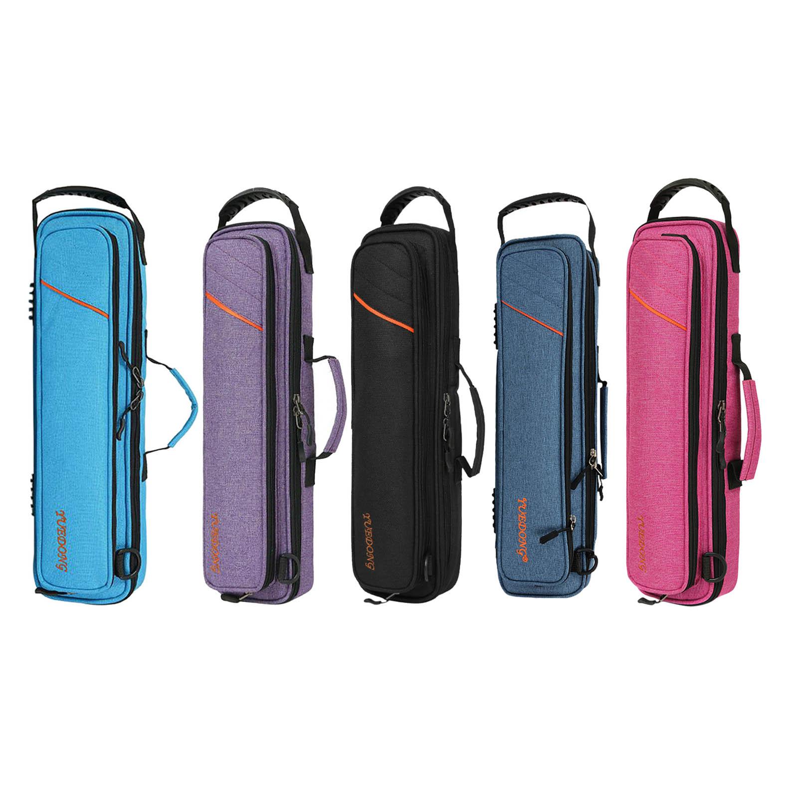 Borsa per Flauto Portatile Tessuto Oxford Leggera Resistente all'Usura Borsa per Strumento violetto