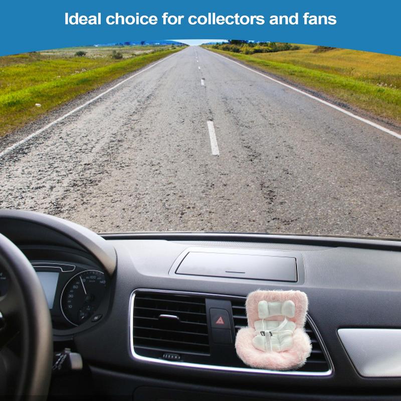 Car Seat for Plush Dolls Car Safety Seat for Dolls Automotive Toy Display Decor with Air Vents Clip for RV Automobile Sedan