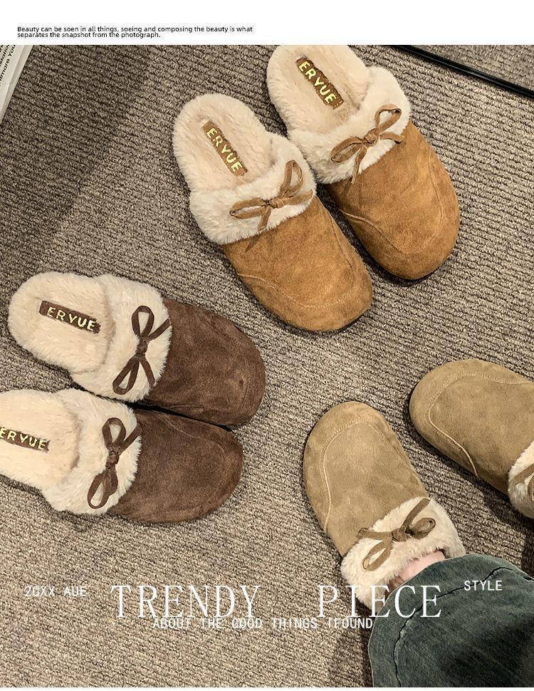 2025 Autumn/Winter Women's Fleece-Lined Birkenstock Toe Slippers – Warm, Furry, Versatile Outdoor Casual Footwear