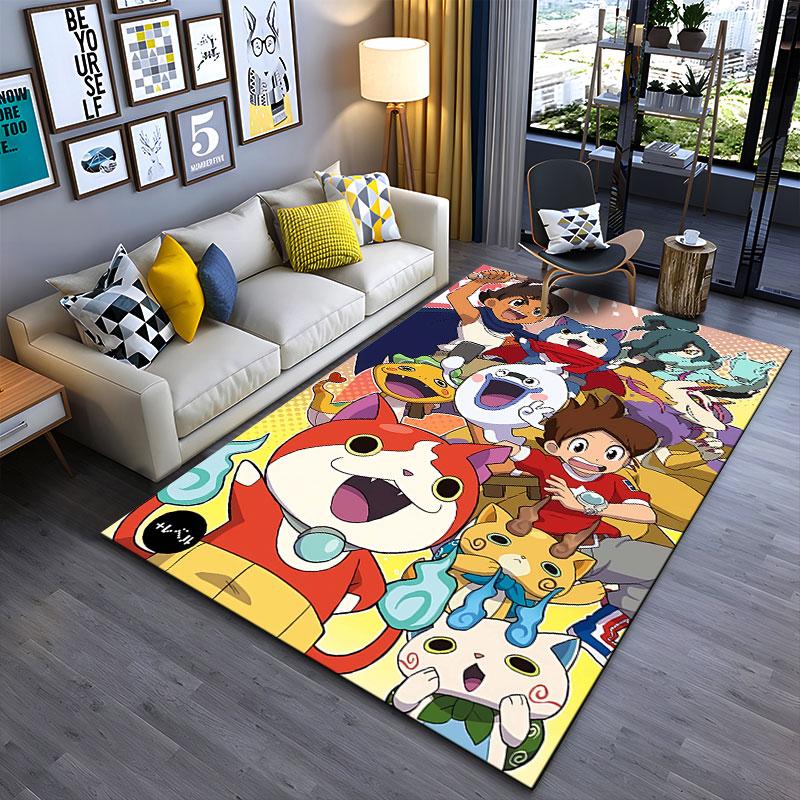 Colorful Cartoon Character Carpet suitable as a non-slip mat for the living room or bedroom sofa