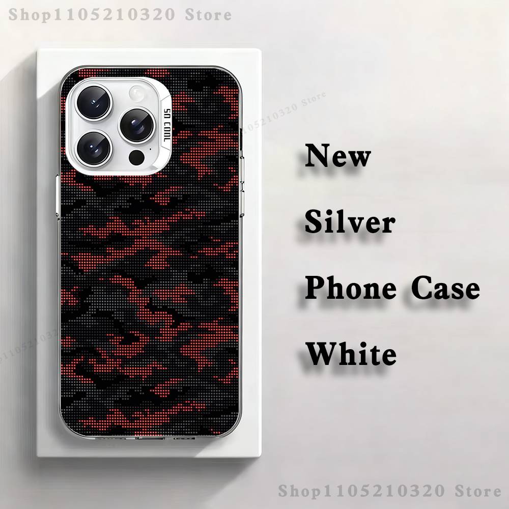 Carbon Fiber Pattern Phone Case For iPhone 17,16,15,14,13,12,11,Mini,Pro,E,MAX White Matte Silicone Whtie Cover