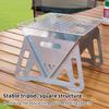 Bærbar Sammenleggbar Grill Varmesteller Multifunksjonell Camping BBQ Grillstativ Nett Vedovn Rustfritt Stål BBQ Grill