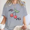 Y2k Harajuku Cherry Fashion Summer Tops Cartoon Cherry Design T-Shirt for Women Cherry Cartoon Aesthetic Vintage T-shirts