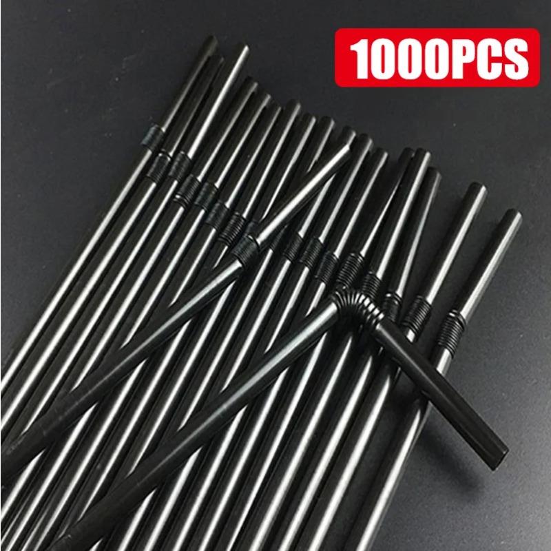 100Pcs Colorful Bendable Straw Drinking Kunststof Straw for Milk Tea Bar Party Rietjes Drinking Wedding Kitchen Beverage Straws