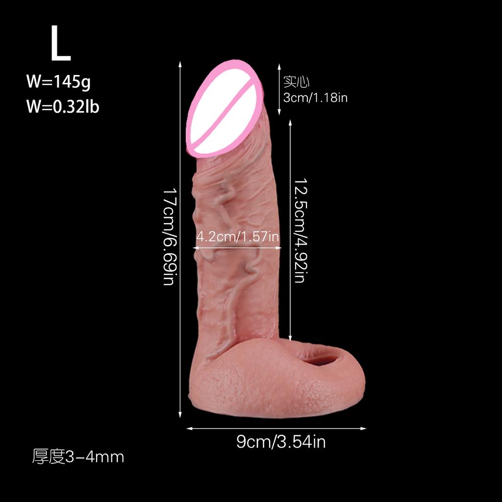 Super Simulation Men's Bold and Bold Penis Ring Lock Essence Delay Fierce Men Dildos Sets of Couple Sex Toys