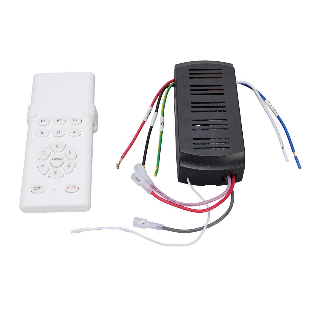 Ceiling Fan Remote Control Replacement 6 Speed Adjustment Ceiling Fan Light Remote Timing Sturdy ABS Lightweight for Repairing