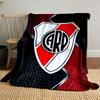 Diagonal Red and White Shield with "CARP" On Striped and Textured Background. for All Seasons Blanket Lunch Break Throw Gift