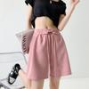 Strap-on Sports Shorts Women's Summer New Casual and Thin Wide-leg Pants Straight-leg Outer Wear Women's Five-point Pants