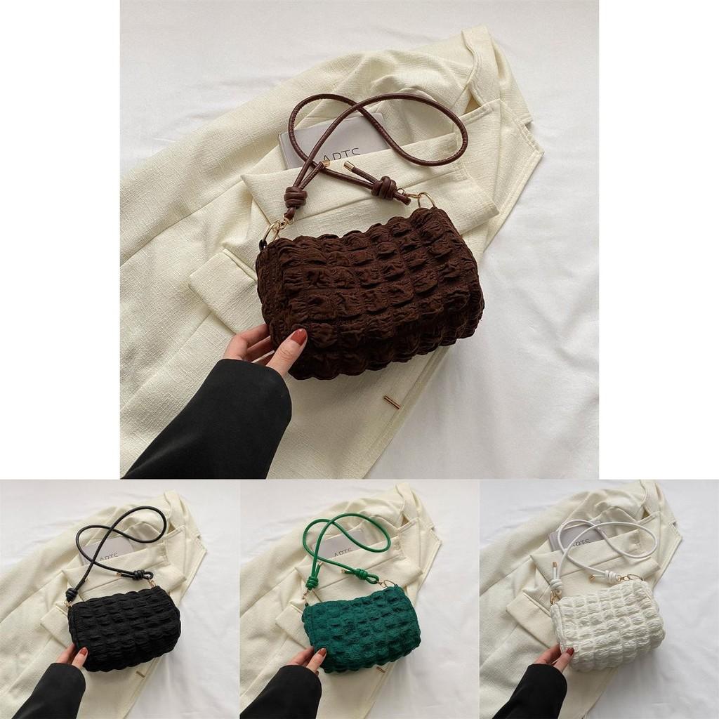 Trendy 2024 Summer Fashion Handbag Stylish Casual Tote Bag For Women In Black Green Cream Pink Coffee Colors